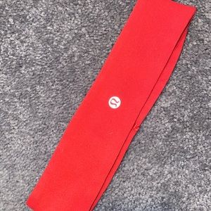 Lululemon Headband Luon Material Red